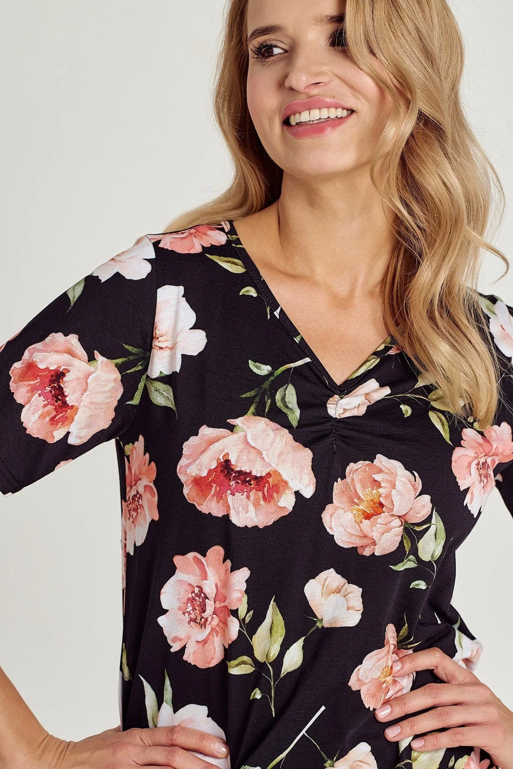 3134 - peony - camicia da notte donna in puro cotone