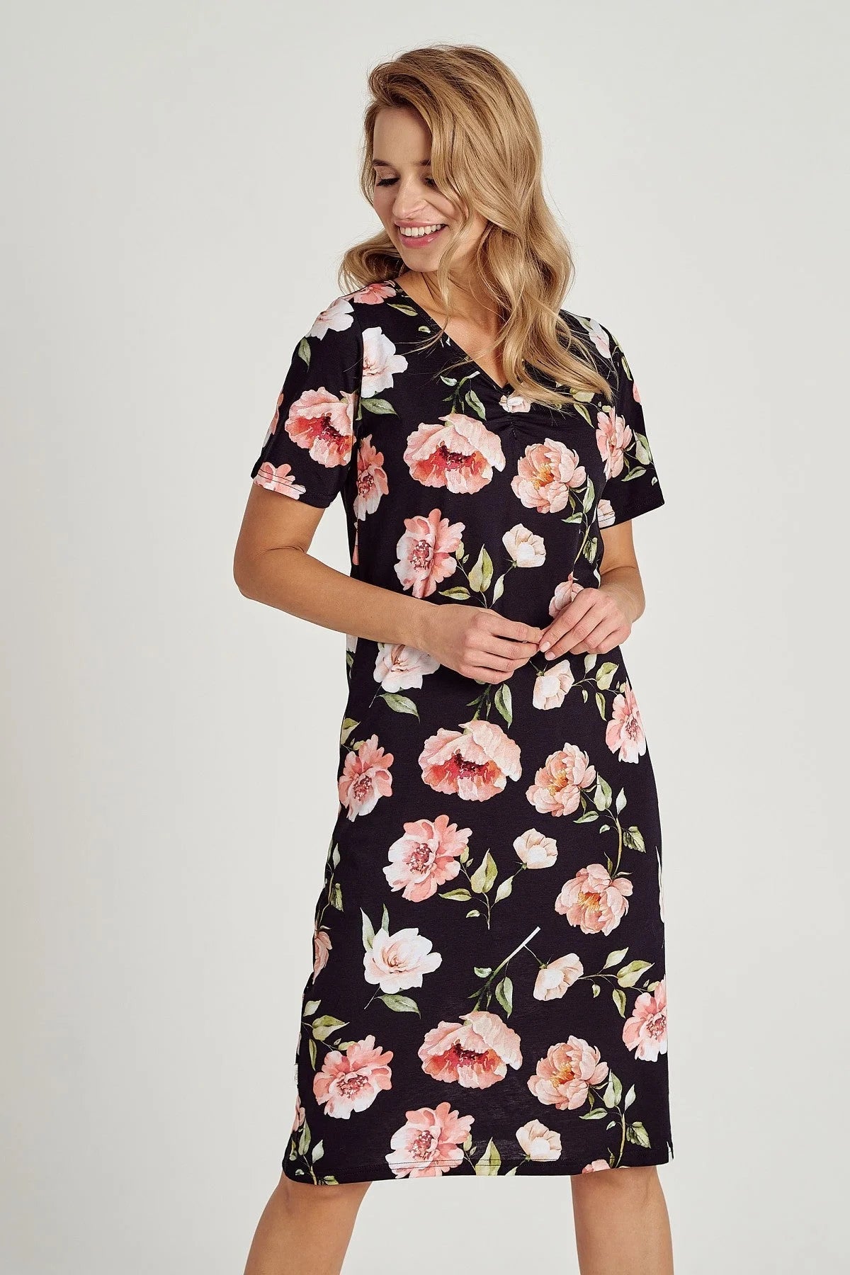 3134 - peony - camicia da notte donna in puro cotone