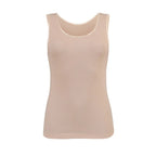 (clarissa) canotta da donna basic 100% cotone con bordo