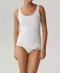 (blv-198) canotta donna a spalla larga in cotone