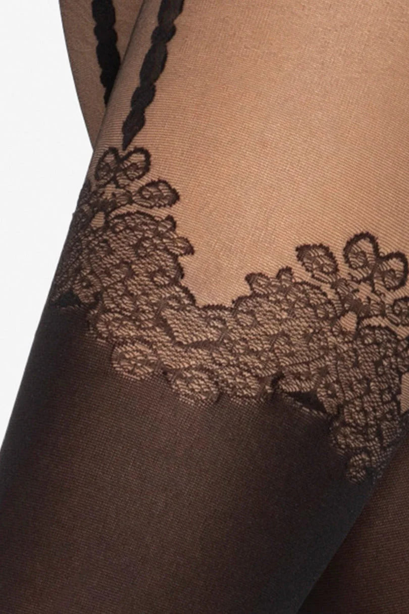 Collant da donna effetto finta autoreggente | girl-up 10