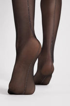 Collant opachi a fantasia con lurex (tutto nudo) righa - 20