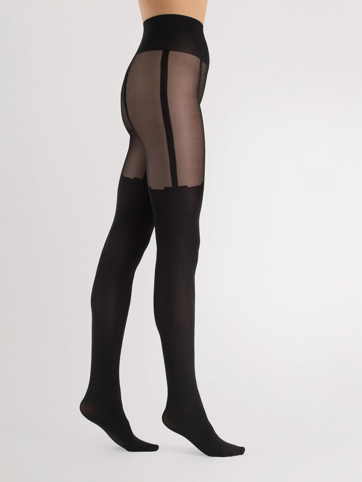 Collant sensuali effetto finta autoreggente - 40 den | milla