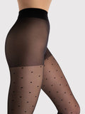 Collant velati classici a fantasia pois - 15 den | kim