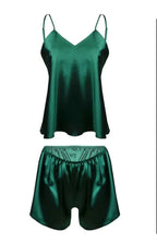 Completo due pezzi in raso liscio - canotta e shorts | karen