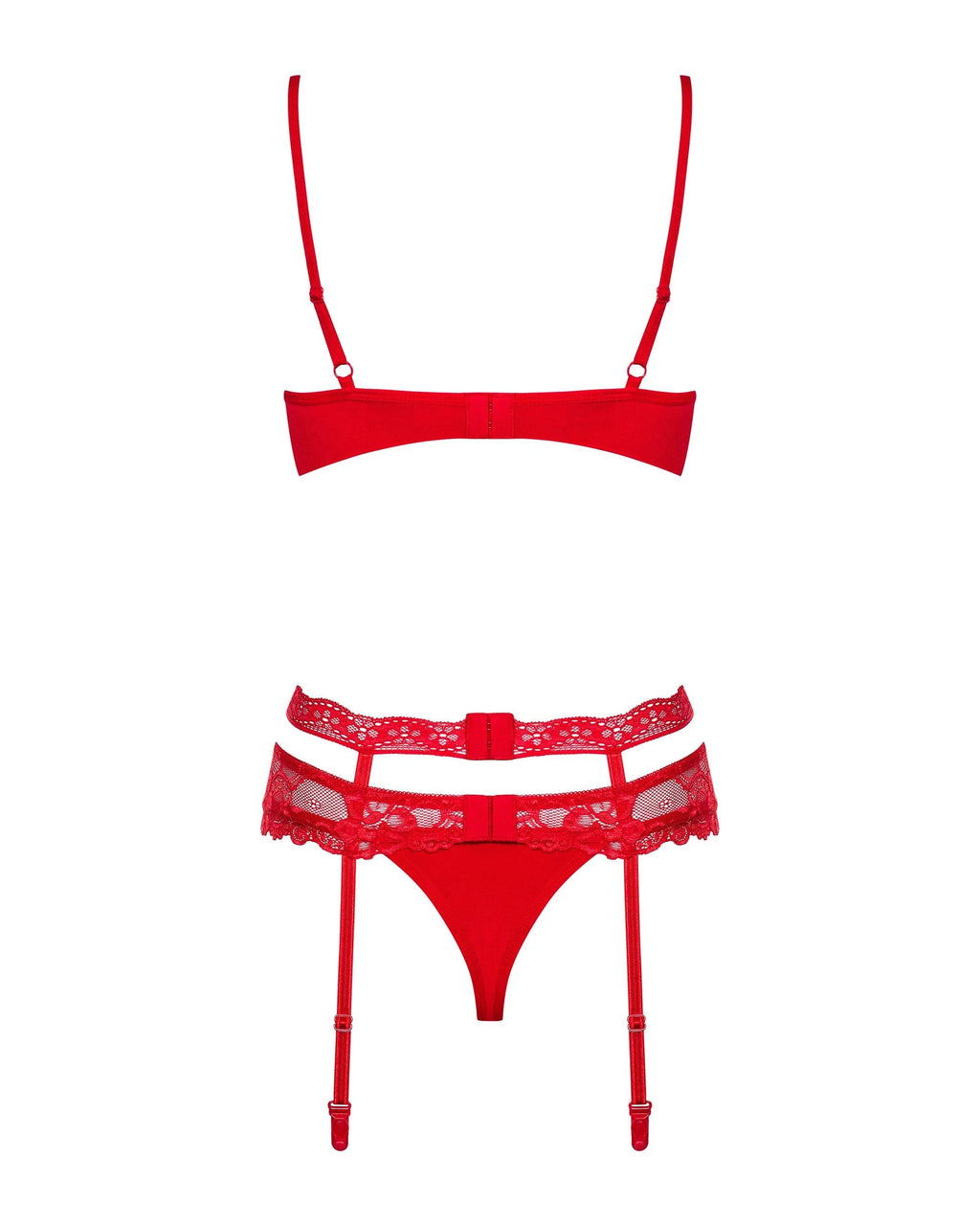 Completo intimo 3 pezzi con reggiseno e reggicalze
