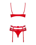 Completo intimo 3 pezzi con reggiseno e reggicalze