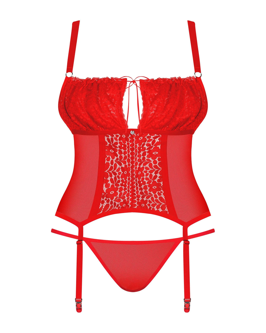 Corsetto in pizzo con perizoma abbinato | blossmina