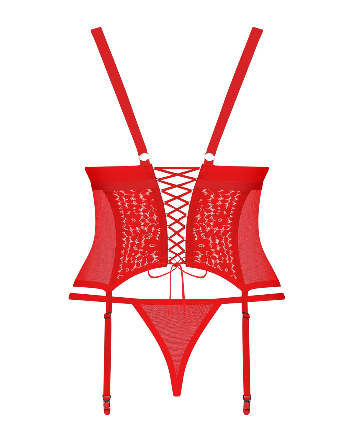 Corsetto in pizzo con perizoma abbinato | blossmina