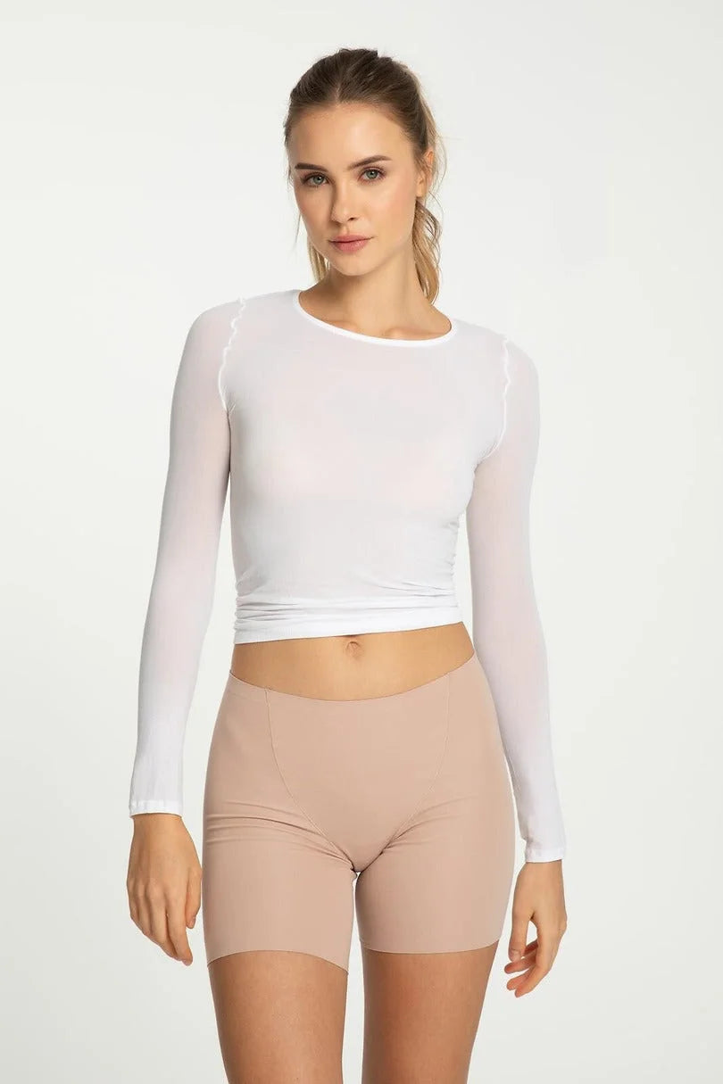 (cotton mood) slip bermuda shorts in cotone elasticizzato
