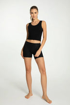 (cotton mood) slip bermuda shorts in cotone elasticizzato