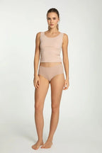 (cotton mood) slip midi da donna in cotone senza cuciture