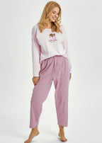 3434 - elisa - pigiama donna in cotone con pantaloni