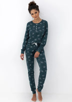 Ellison | pigiama lungo da donna in cotone 100% | maglia