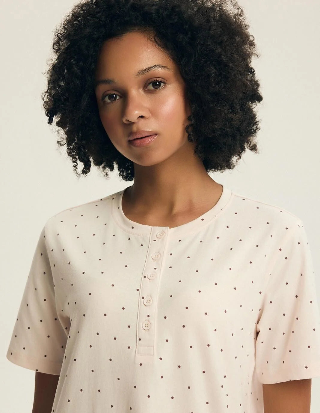 Evika - camicia da notte in cotone con stampa fragole