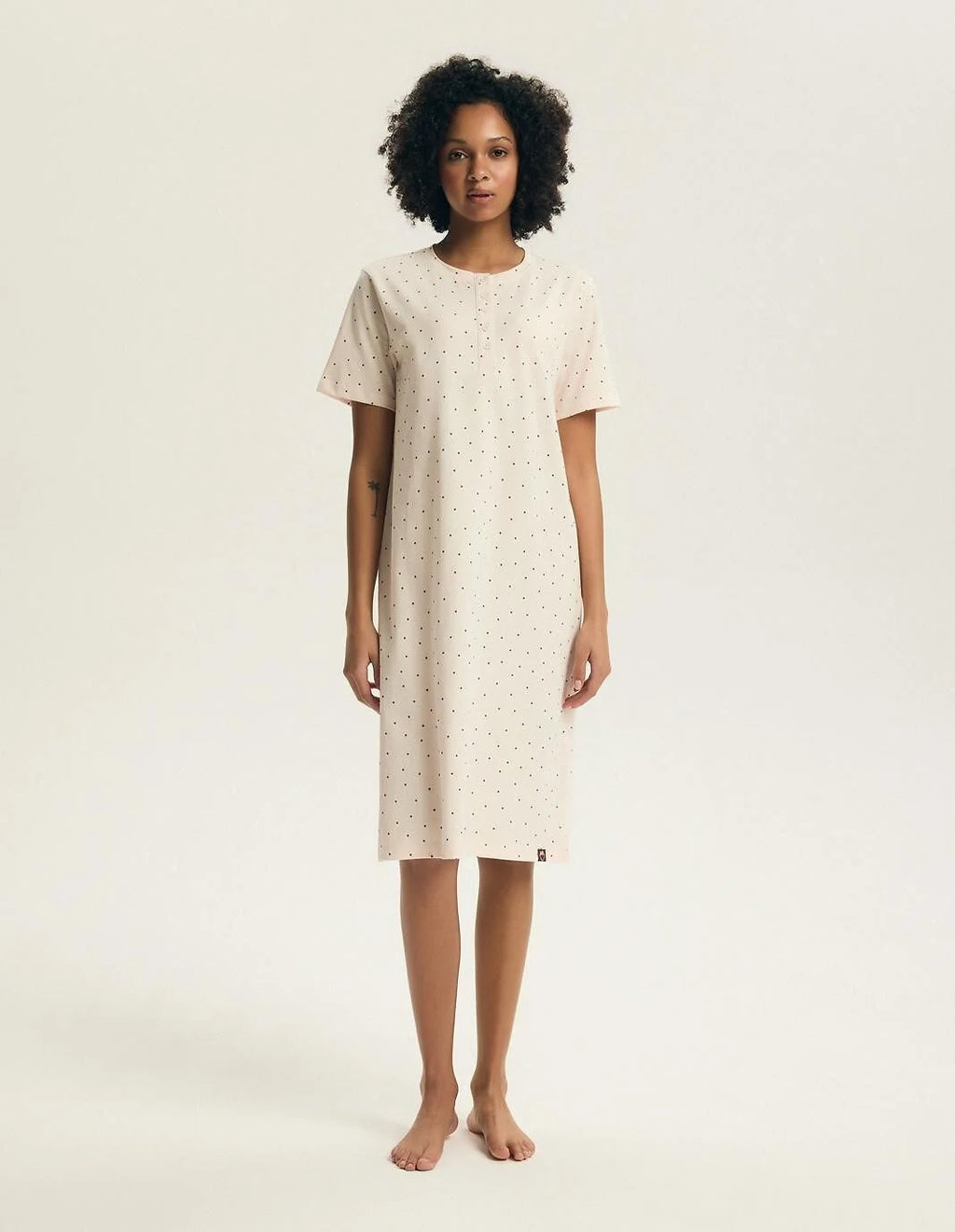 Evika - camicia da notte in cotone con stampa fragole