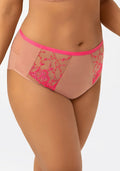 Nadine - f014 - slip a vita alta in tulle e ricamo
