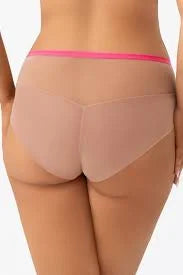 Nadine - f014 - slip a vita alta in tulle e ricamo