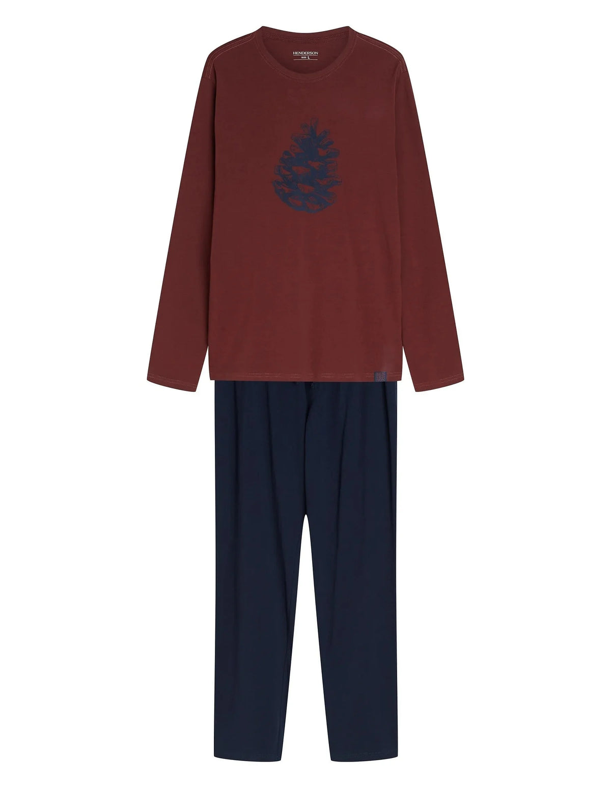 Fall - 45494 - pigiama lungo da uomo in puro cotone