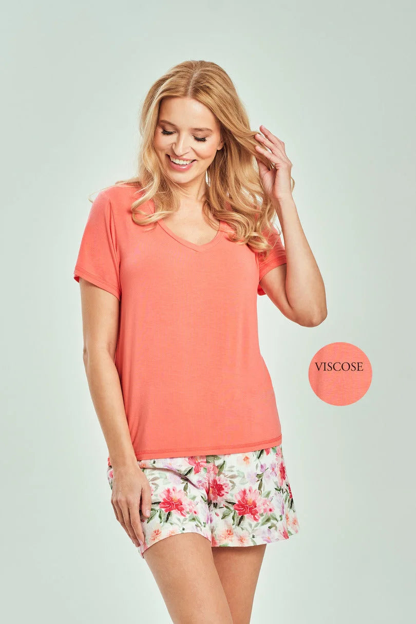 3514 - felicia - pigiama estivo donna – t-shirt in viscosa
