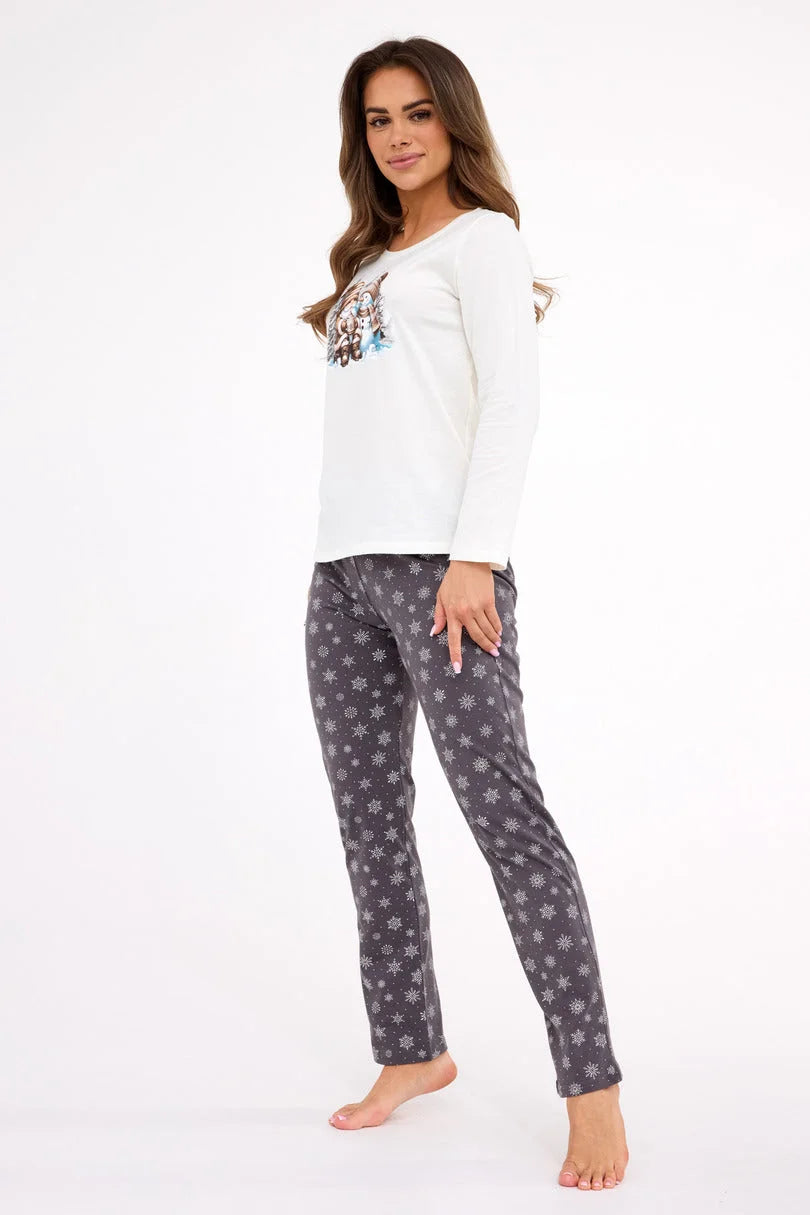 Friends | pigiama da donna in cotone con pantaloni fantasia