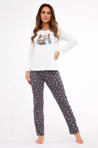 Friends | pigiama da donna in cotone con pantaloni fantasia