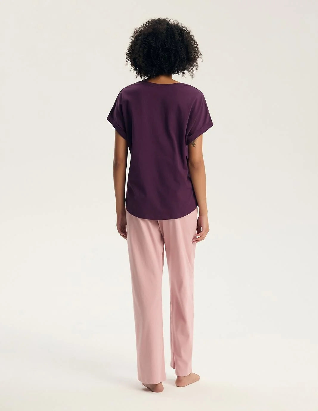 Galla - 45445 - pigiama da donna in puro cotone con t-shirt
