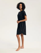 Gilly - 45441 - camicia da notte in cotone con stampa lune