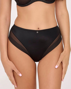 Greta - 2231/b - slip donna brasiliano black mesh – taglio