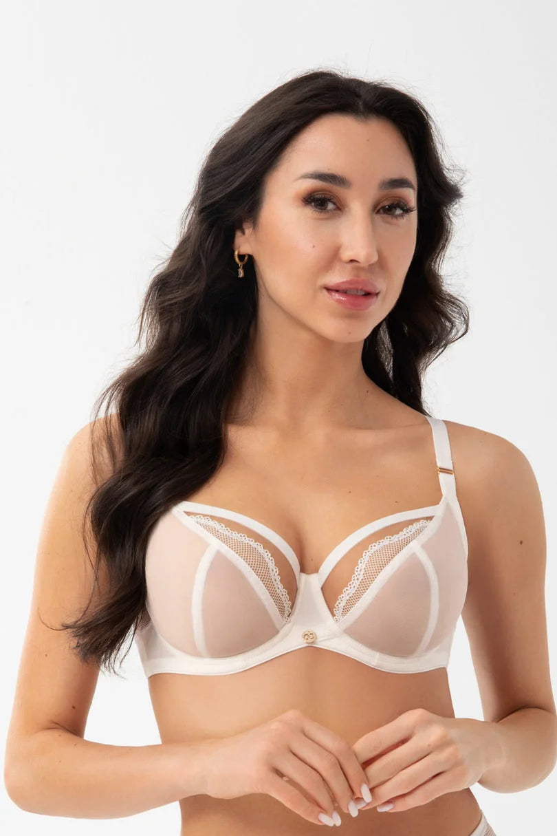 Ida - k900 - ecru - reggiseno morbido per seni medi grandi