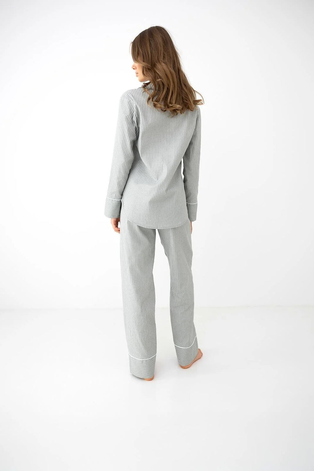 Imani - pigiama da donna in cotone e viscosa a righe