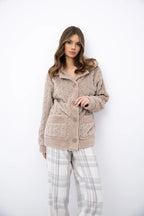 Ingrid - blazer da donna homewear in maglia ad intreccio