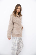 Ingrid - blazer da donna homewear in maglia ad intreccio
