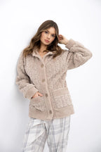 Ingrid - blazer da donna homewear in maglia ad intreccio