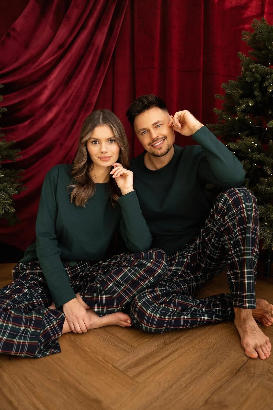 Josie - pigiama da donna in cotone con pantaloni flanella