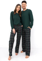 Josie - pigiama da donna in cotone con pantaloni flanella