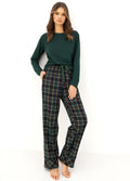 Josie - pigiama da donna in cotone con pantaloni flanella