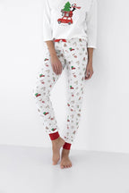 Lillian | pigiama donna 100% cotone | manica 3/4 e tema