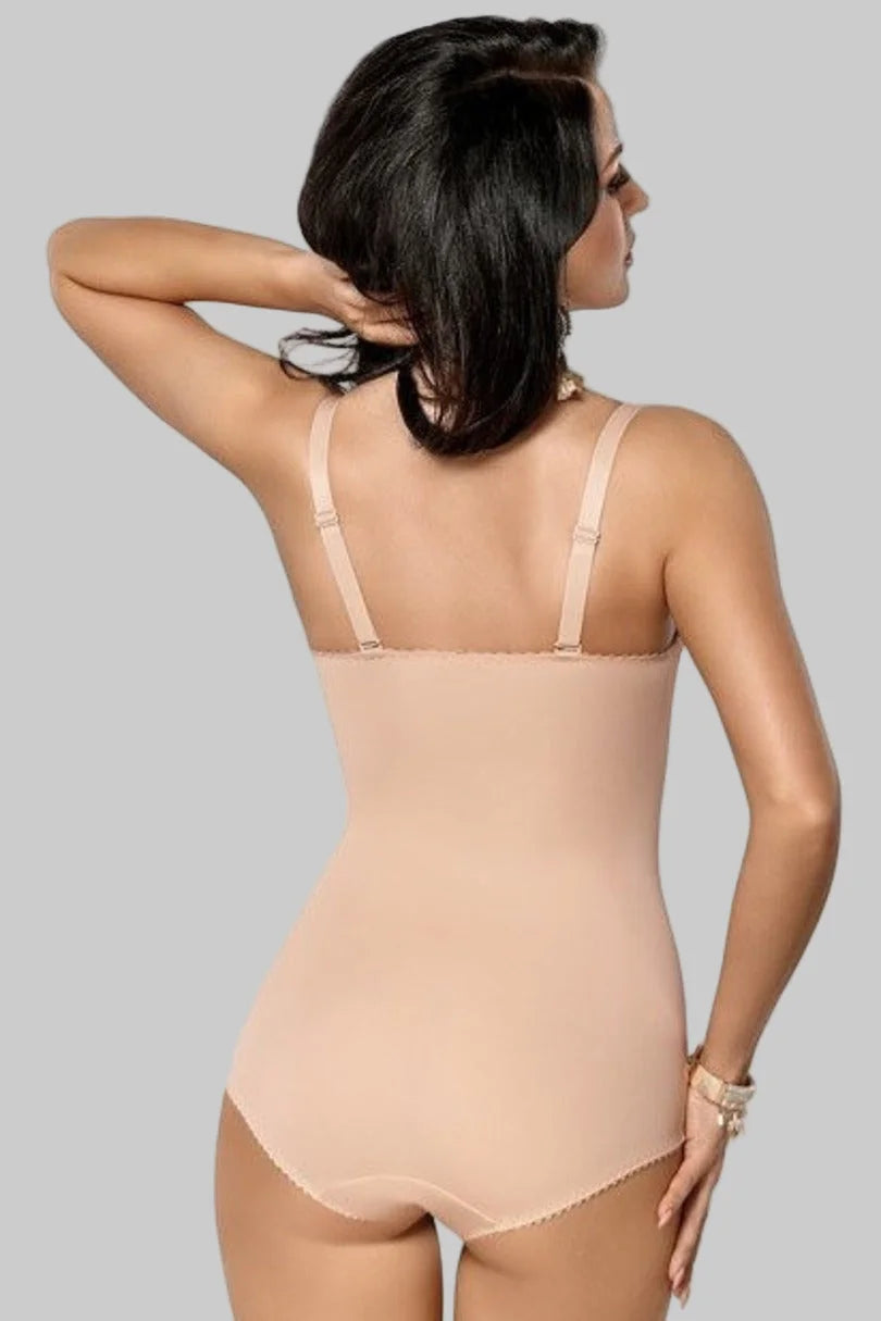 Livia | body modellante con coppe imbottite e ricami