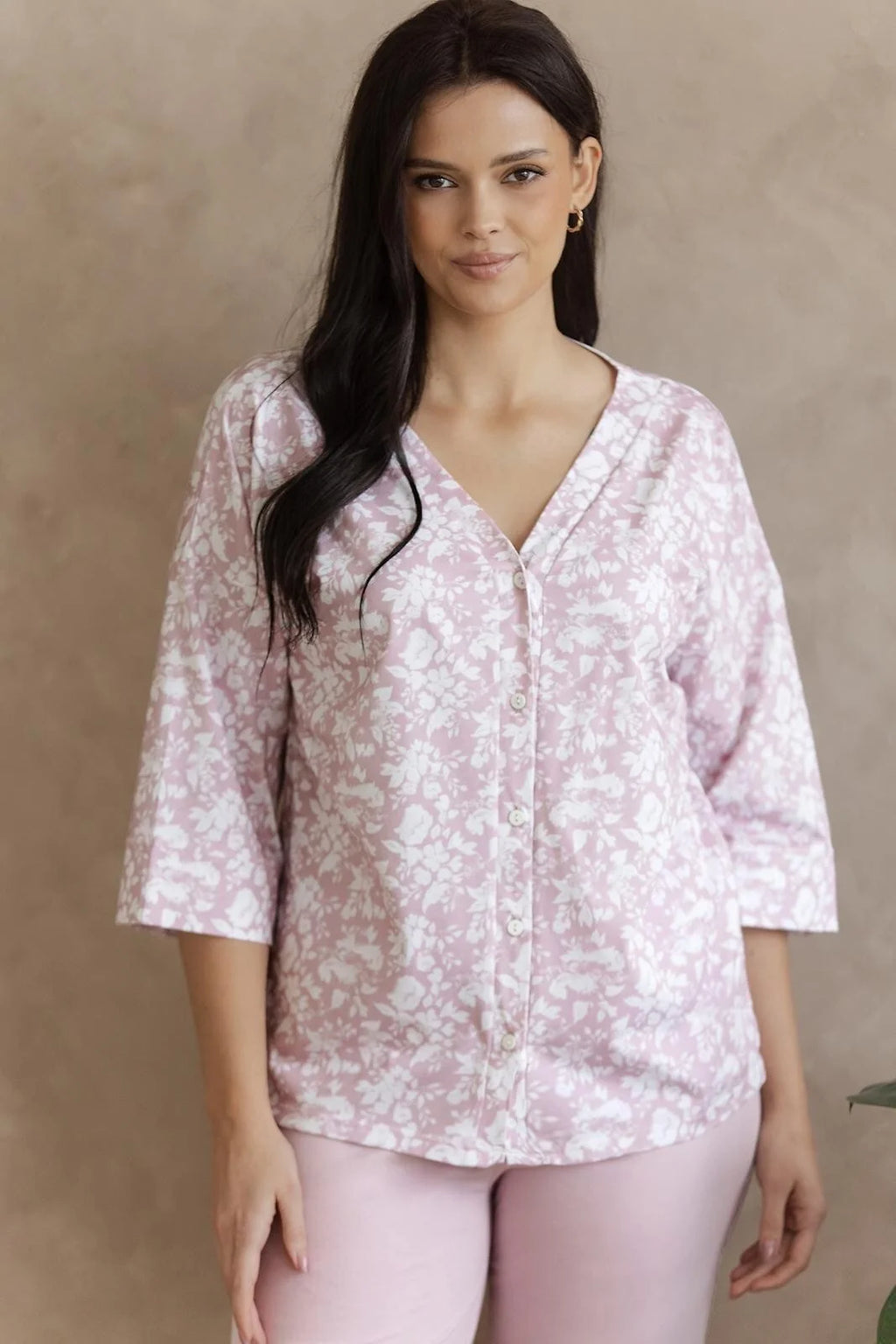 3574 - lucinda - pigiama da donna in cotone con romantica
