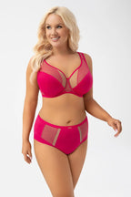 Luisse lux - k442/1 - lampone - slip a vita alta da donna