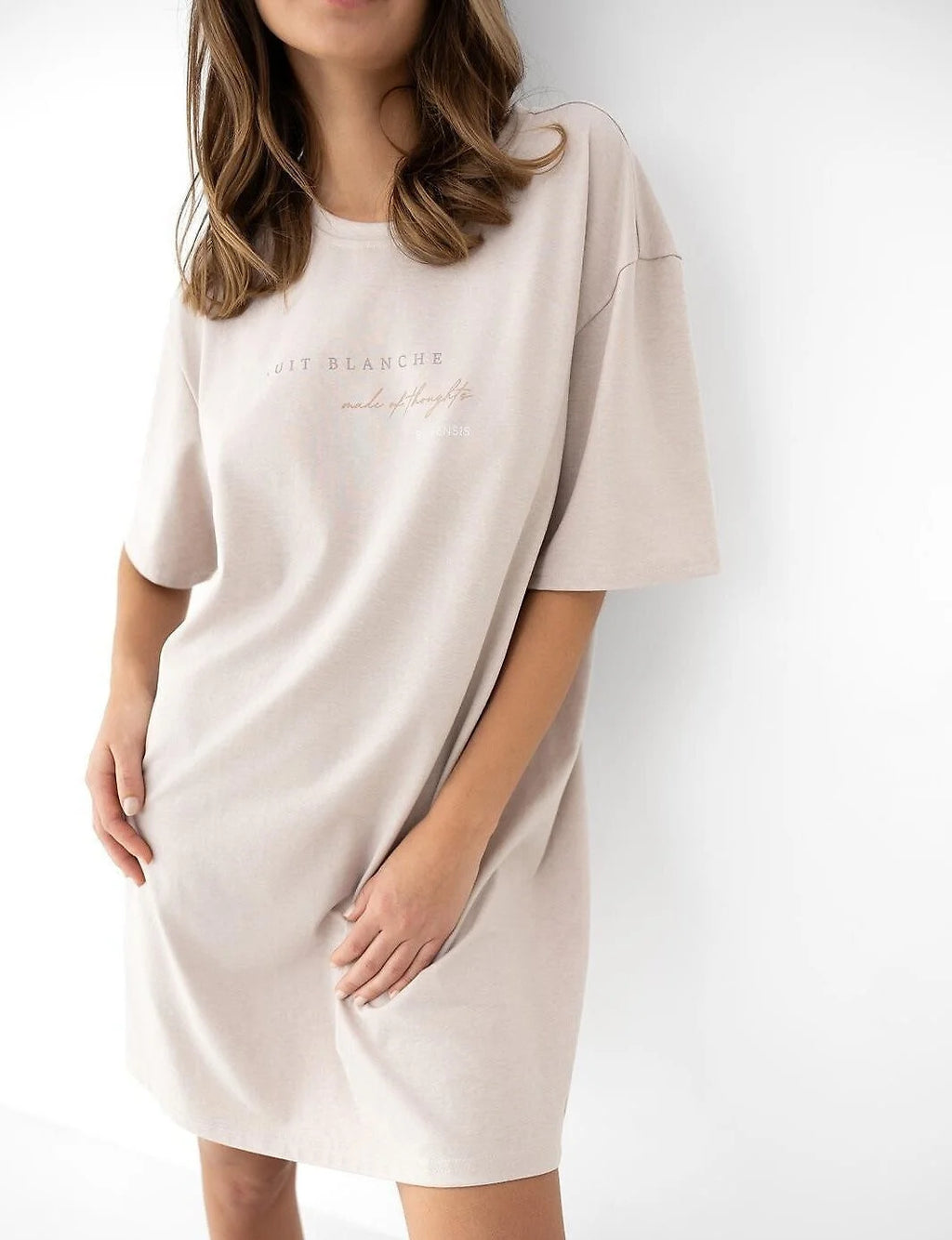 Lyanna - camicia da notte donna oversize con maniche