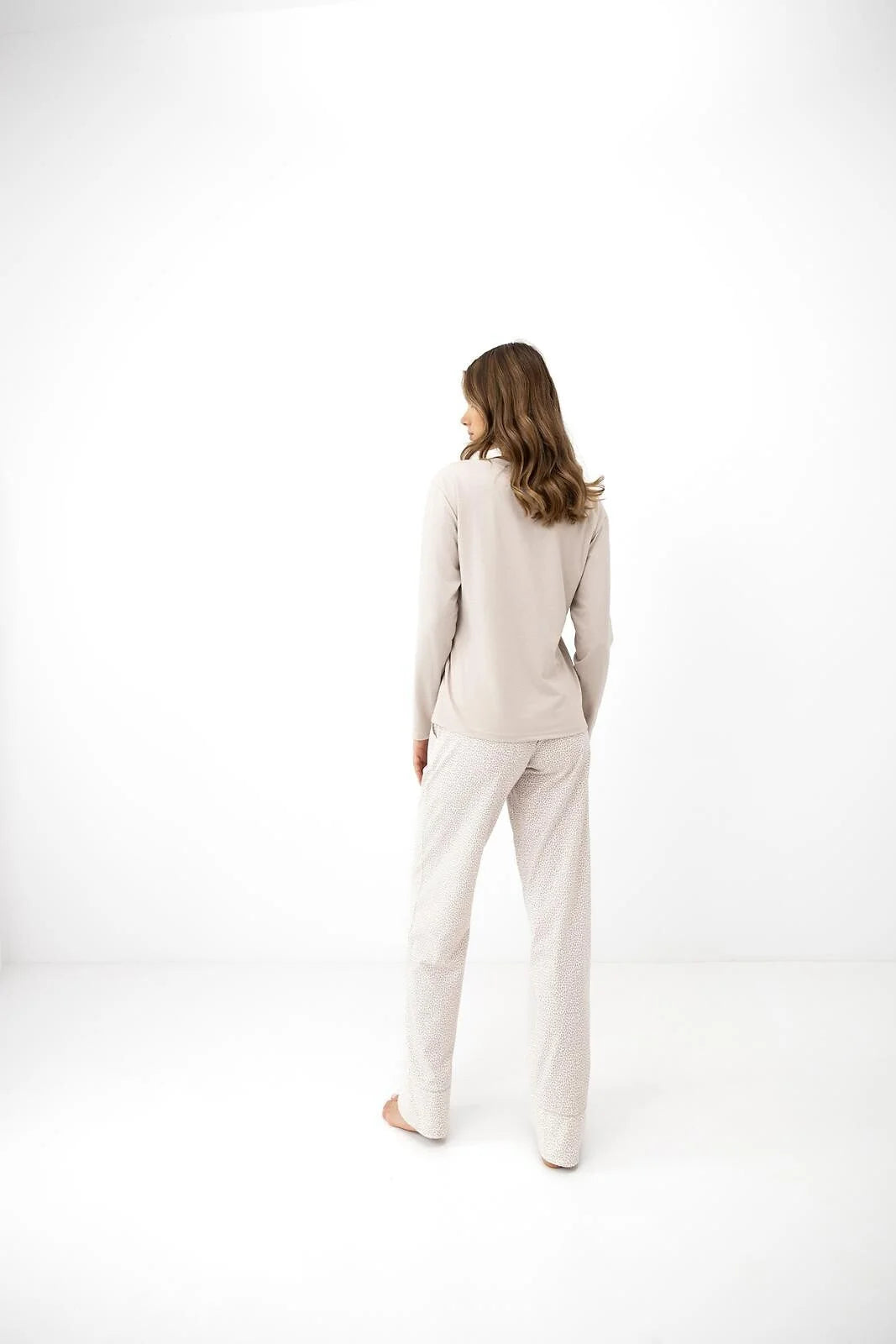 Lyanna - pigiama da donna in cotone con maglia a scritta
