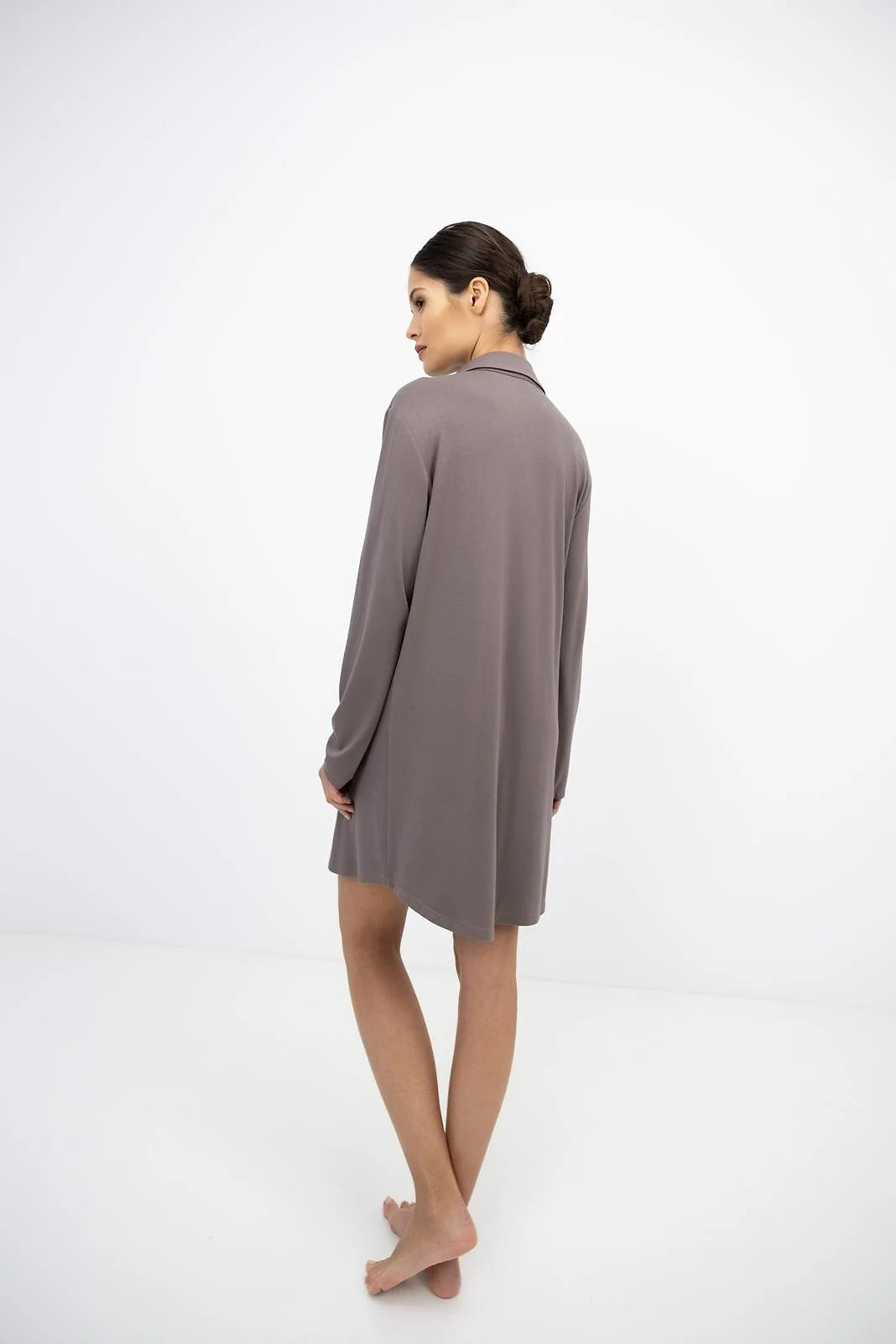 Lyra - camicia da notte donna in viscosa a tinta unita