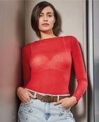 Maglia donna girocollo in cashmere ultralight - 1412