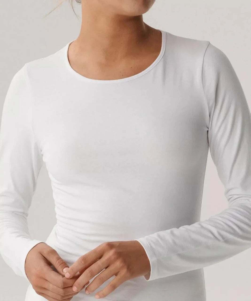 Blv-200 - maglia donna manica lunga in cotone elasticizzato