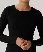 Blv-200 - maglia donna manica lunga in cotone elasticizzato