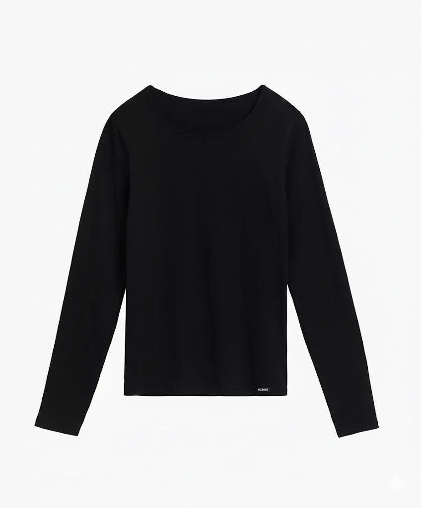 Blv-200 - maglia donna manica lunga in cotone elasticizzato