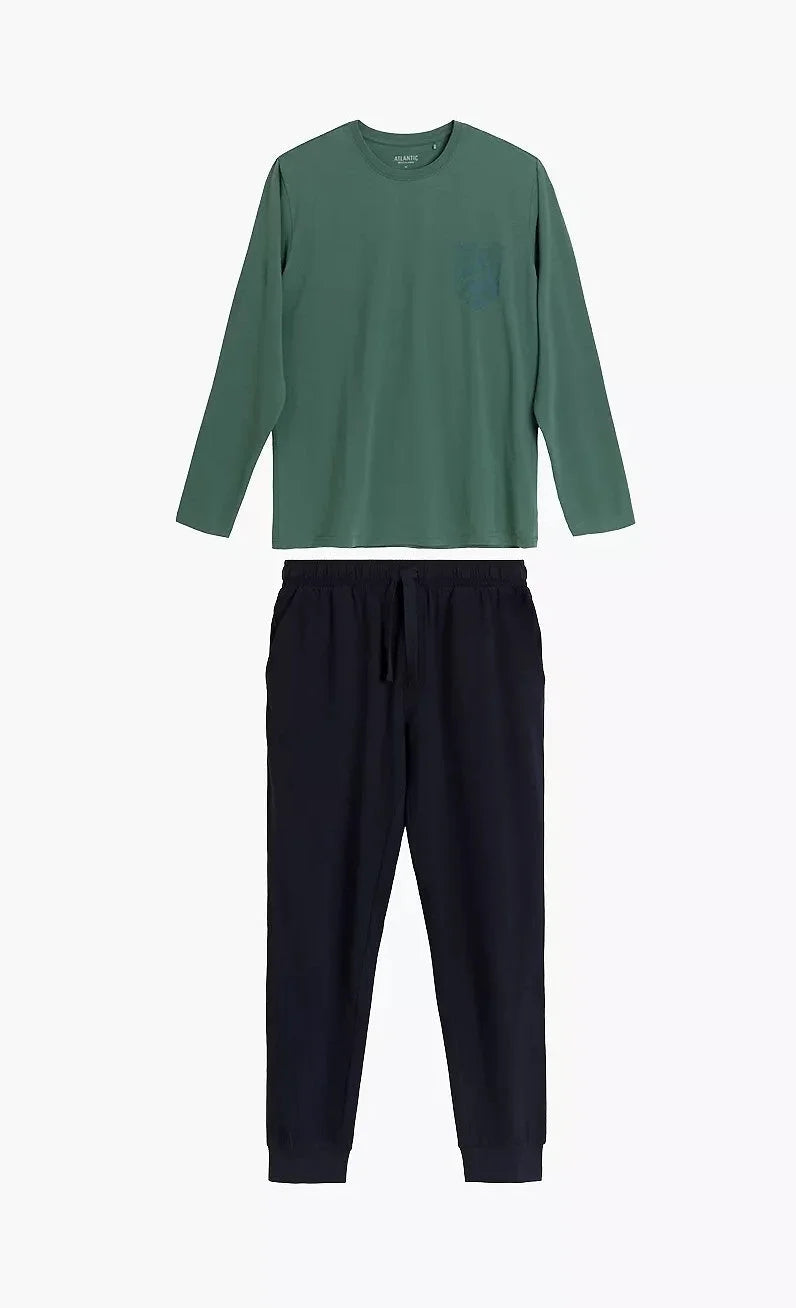Nmp-410 - pigiama lungo uomo puro cotone