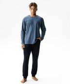 Nmp-410 - pigiama lungo uomo puro cotone
